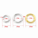 8pcs Metal Spring Gate O Ring Openable Keyring Leather Bag Belt Strap Buckle