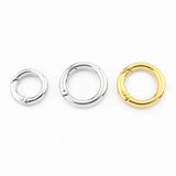 8pcs Metal Spring Gate O Ring Openable Keyring Leather Bag Belt Strap Buckle