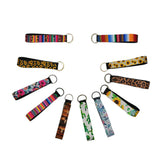 8pcs Neoprene Keychain Diving Material Key Ring Colorful Printing (Style 1)
