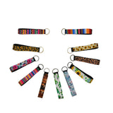 8pcs Neoprene Keychain Diving Material Key Ring Colorful Printing (Style 1)