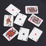 8pcs Poker Cards Charms Acrylic Pendants for Diy Jewelry Making
