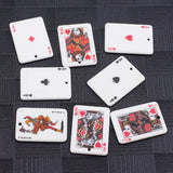 8pcs Poker Cards Charms Acrylic Pendants for Diy Jewelry Making