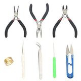 8pcs DIY Jewelry Making Tool Kits Pliers Set Needle-Nosed Plier Wire Cutter