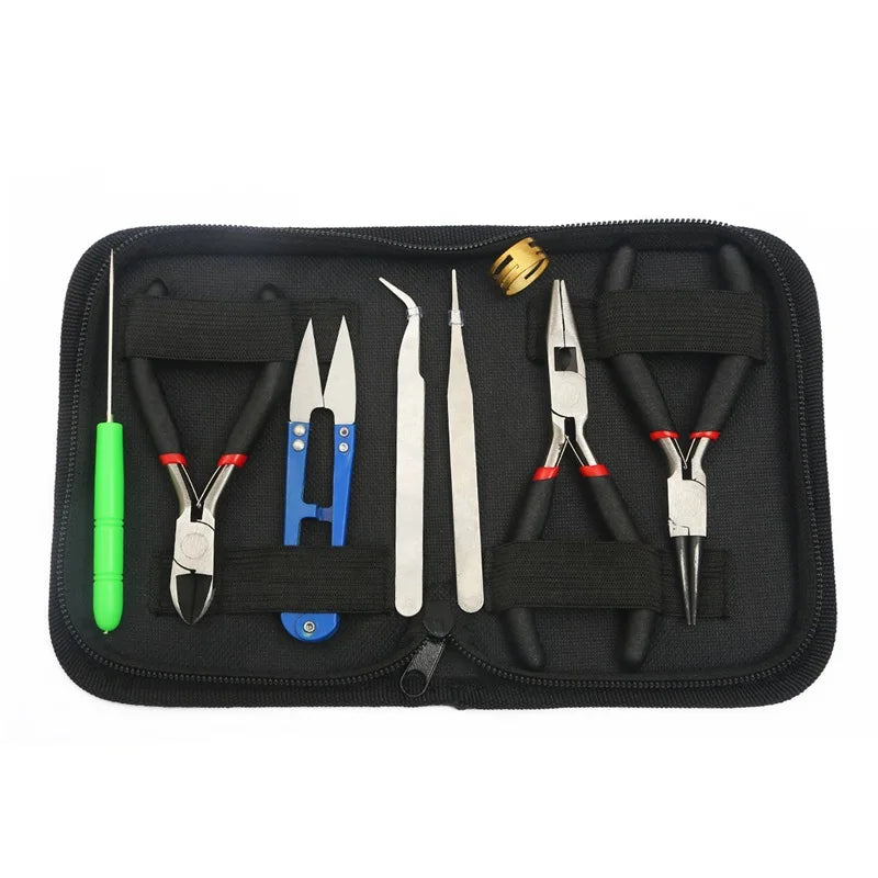 8pcs DIY Jewelry Making Tool Kits Pliers Set Needle-Nosed Plier Wire Cutter