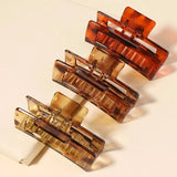 8pcs French Retro Square Transparent Hair Scrunchie Set