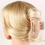 8pcs French Retro Square Transparent Hair Scrunchie Set