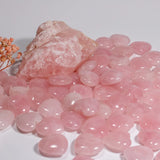 8pcs Rose Crystal Stone Charms Love 25mm No Hole Heart Beads for Jewelry Making