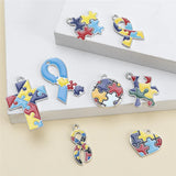 8pcs Cross Round Heart Puzzle Charms Pendant DIY Necklaces Bracelet