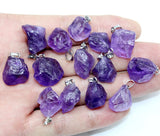 8pcs Natural Amethysts Pendant for Women DIY Necklace 10x10-15x18mm