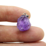 8pcs Natural Amethysts Pendant for Women DIY Necklace 10x10-15x18mm