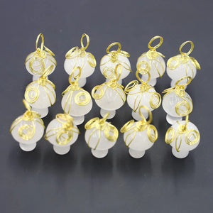 Natural Stone Mushroom Necklace Reiki Charms DIY Jewelry