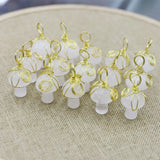 Natural Stone Mushroom Necklace Reiki Charms DIY Jewelry