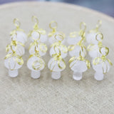 Natural Stone Mushroom Necklace Reiki Charms DIY Jewelry