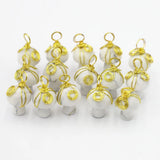 8pcs Natural Stone Metal Pendant Turquoise Mushroom Necklace Charms DIY