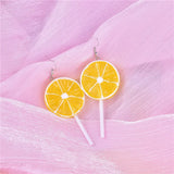 8pcs Fruit Lollipop Resin Charms for Earring DIY Jewelry Making