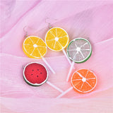 8pcs Fruit Lollipop Resin Charms for Earring DIY Jewelry Making