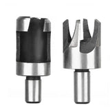 8pcs Carbon Steel Wood Plug Cutter 10mm Round Shank Drill Bit Set