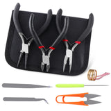 8pcs Jewelry Making Tool Kits Pliers Set Wire Cutter Beading Tweezers