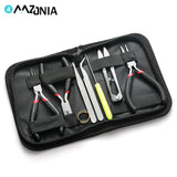8pcs Jewelry Making Tools Kit Diagonal Pliers Scissors Beaded Tweezers Set