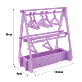 8pcs Mini Coat Hangers Jewelry Display Stand Earrings Storage Frame