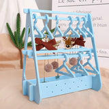 8pcs Mini Coat Hangers Jewelry Display Stand Earrings Storage Frame