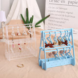 8pcs Mini Coat Hangers Jewelry Display Stand Earrings Storage Frame