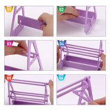 8pcs Mini Coat Hangers Jewelry Display Stand Earrings Storage Frame