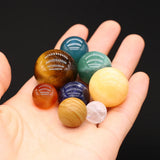 8pcs Chakras Cat Eye Stone Beads for DIY Jewelry