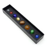 8pcs Chakras Cat Eye Stone Beads for DIY Jewelry