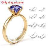 8pcs Clear Ring Adjuster Size Reducer Tools Invisible Soft TPU Tightener Guard