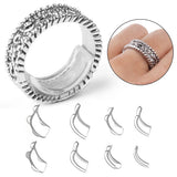 8pcs Clear Ring Adjuster Size Reducer Tools Invisible Soft TPU Tightener Guard