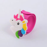 8pcs Unicorn Slap Bracelet Papa Wristband Cuff Bangles Kids