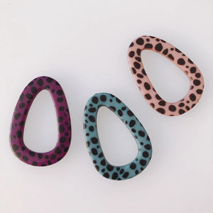 8pc Acrylic Leopard Print Water Drop Earring Pendant Jewelry Supplies