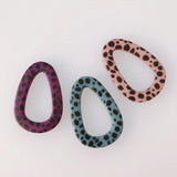 8pc Acrylic Leopard Print Water Drop Earring Pendant Jewelry Supplies