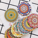 DIY Wood Chip Flower Pendant Earring Accessories - 8 Pieces
