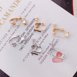 8pcs Alloy White Gold Earring Accessories Stainless Steel DIY