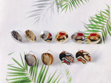 8pc Alloy Round White K Gold Bead Cap Earrings Jewelry