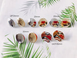 8pc Alloy Round White K Gold Bead Cap Earrings Jewelry