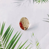 8pc Alloy Round White K Gold Bead Cap Earrings Jewelry