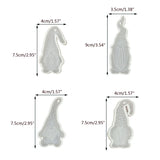 Set of 8 Gnome Dwarf Pendant Silicone Mould for Epoxy DIY Necklace Earrings