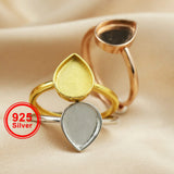 Breast Milk Resin Star Ring Setting 925 Sterling Silver DIY Ring