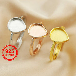 Breast Milk Resin Star Ring Setting 925 Sterling Silver DIY Ring