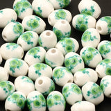8x10MM Flower Oval Ceramic Beads for Jewelry Making