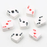 Chinese Playing Cards Letter A Polymer Clay Spacer Beads 20pcs