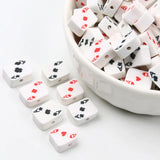 Chinese Playing Cards Letter A Polymer Clay Spacer Beads 20pcs