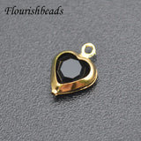 8x10mm Glass Crystal Heart Charms Pendant DIY Jewelry 30pcs/lot