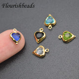 8x10mm Glass Crystal Heart Charms Pendant DIY Jewelry 30pcs/lot