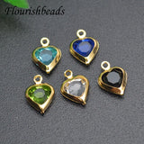 8x10mm Glass Crystal Heart Charms Pendant DIY Jewelry 30pcs/lot