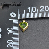 8x10mm Glass Crystal Heart Charms Pendant DIY Jewelry 30pcs/lot