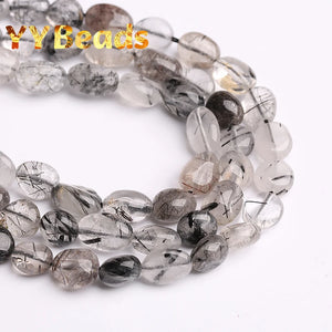 8x10mm Rutilated Quartz Stone Beads for Jewelry Making